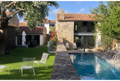 Outdoor area with swimming pool